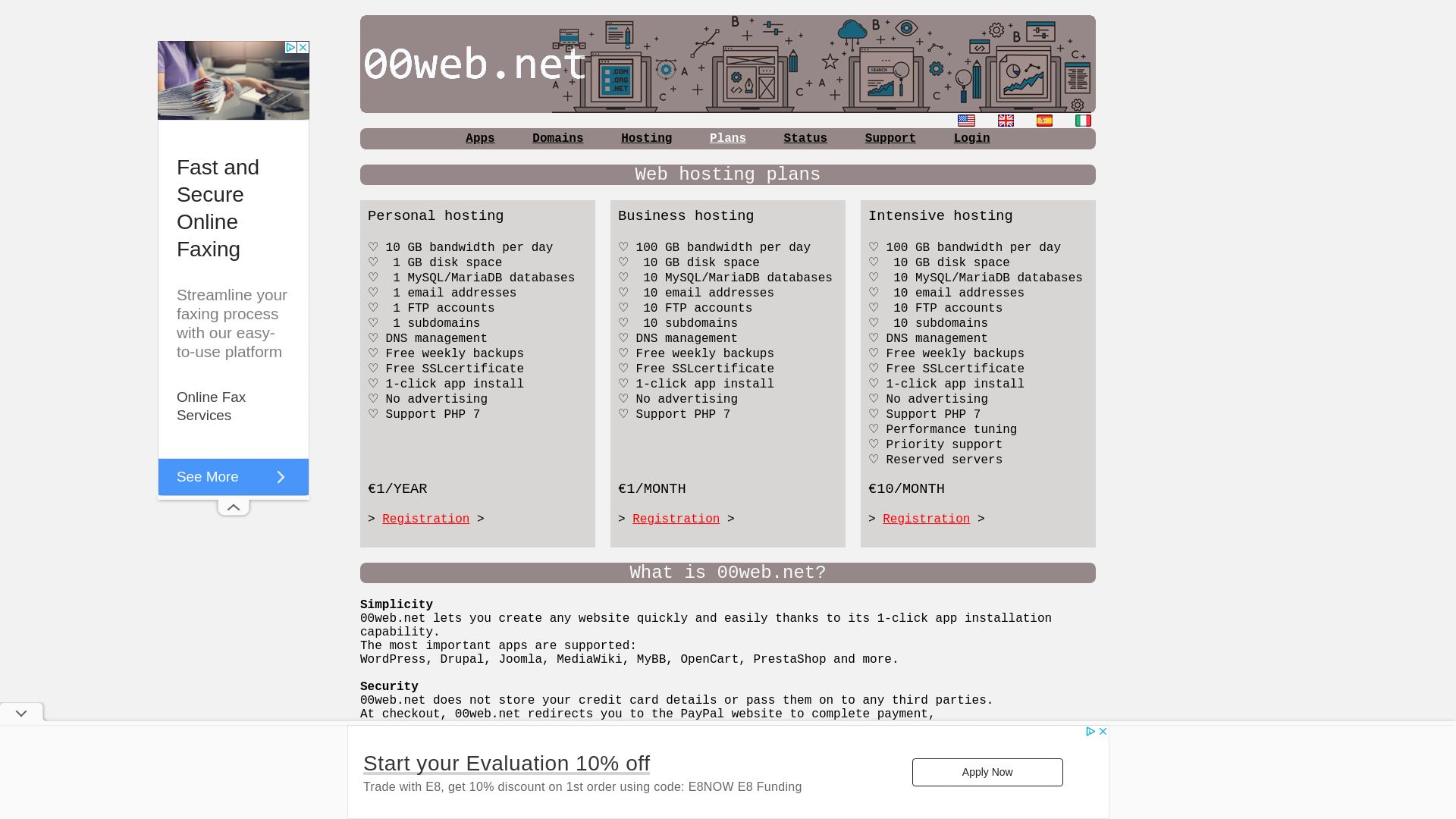 Webseitenstatus 00web.net ist   ONLINE