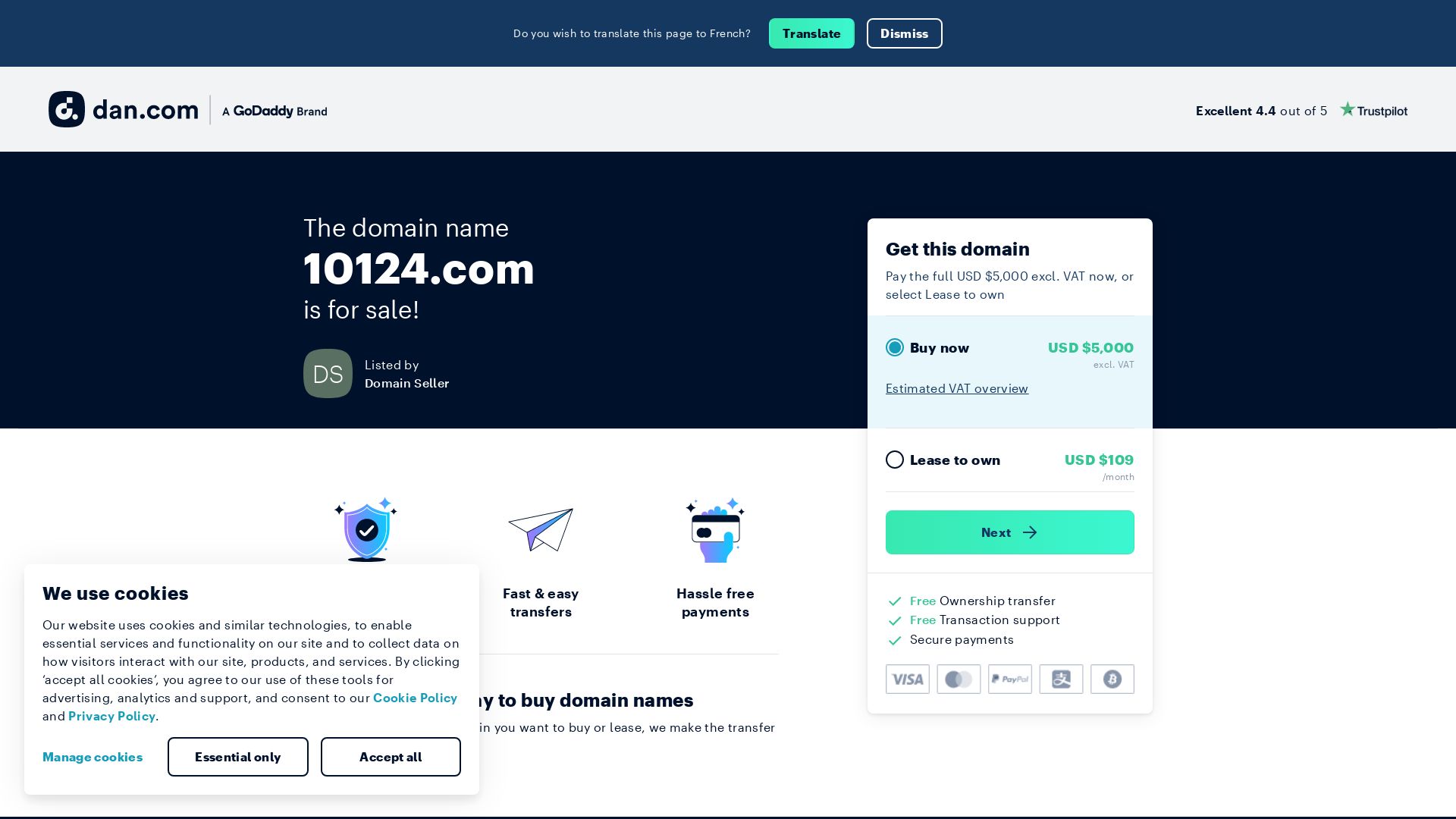 Webseitenstatus 10124.com ist   ONLINE