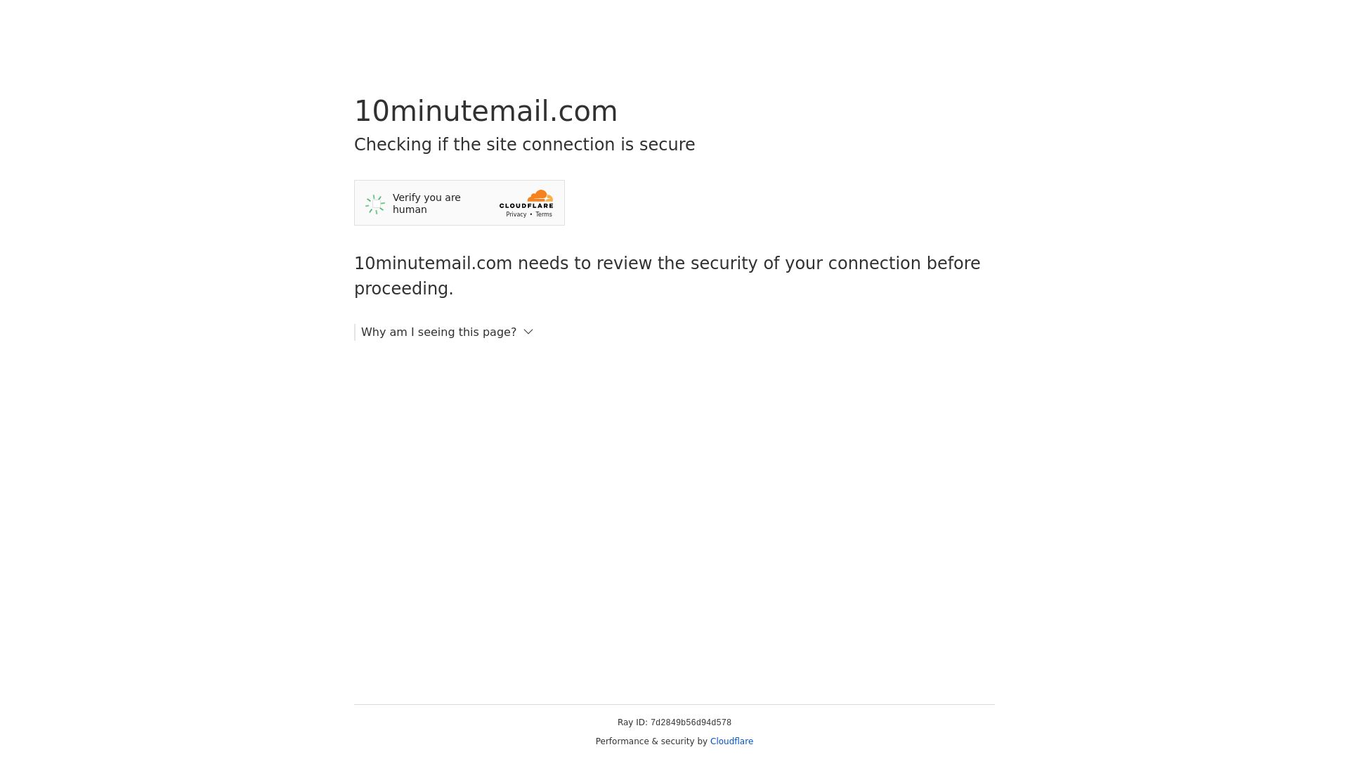 Webseitenstatus 10minutemail.com ist   ONLINE