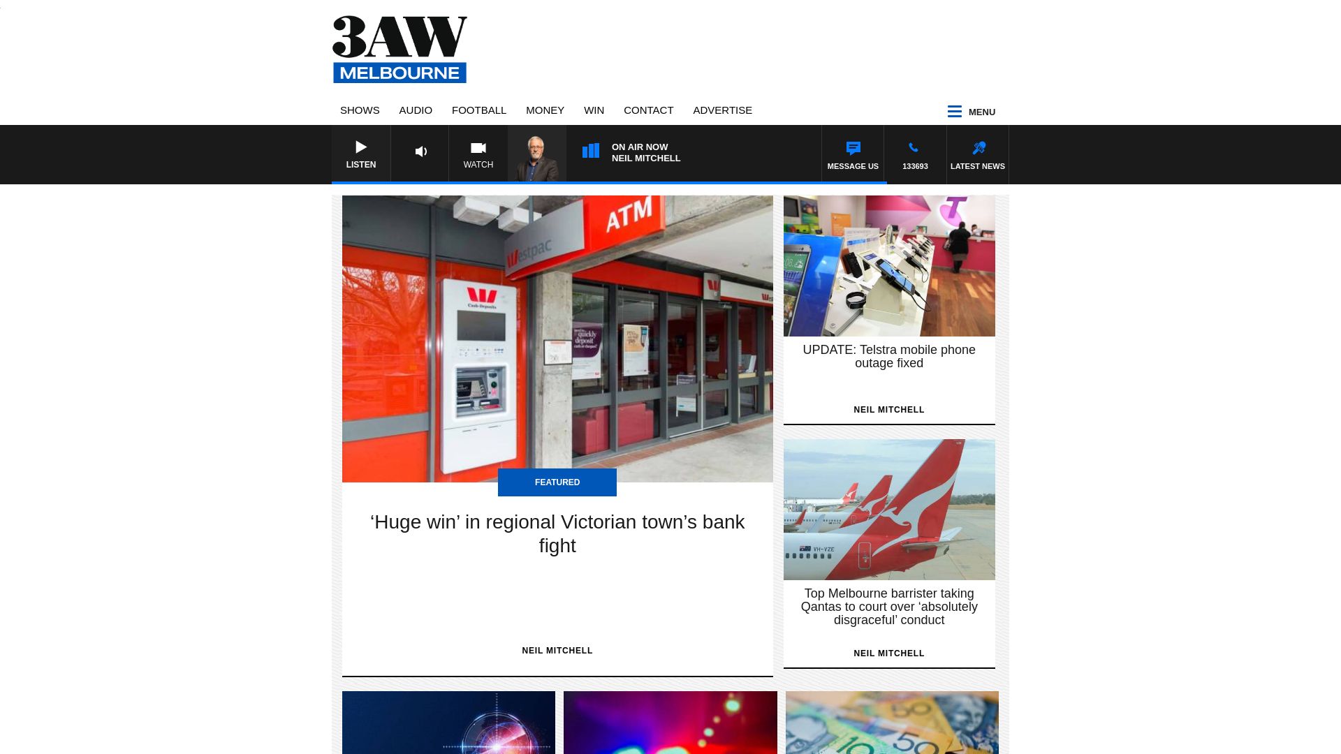 Webseitenstatus 3aw.com.au ist   ONLINE