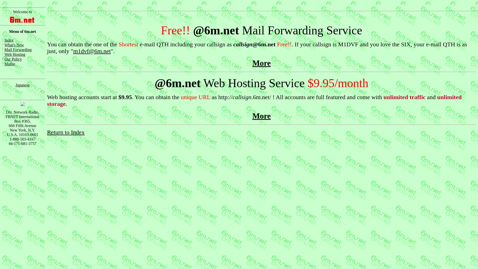 Webseitenstatus 6m.net ist   ONLINE