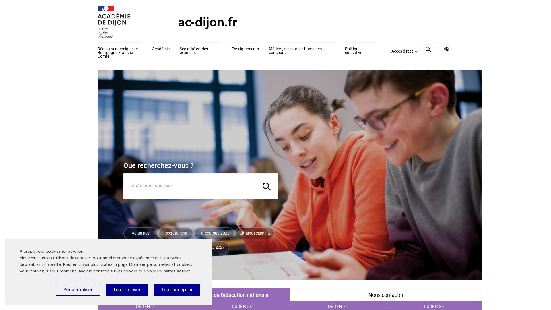 Webseitenstatus ac-dijon.fr ist   ONLINE