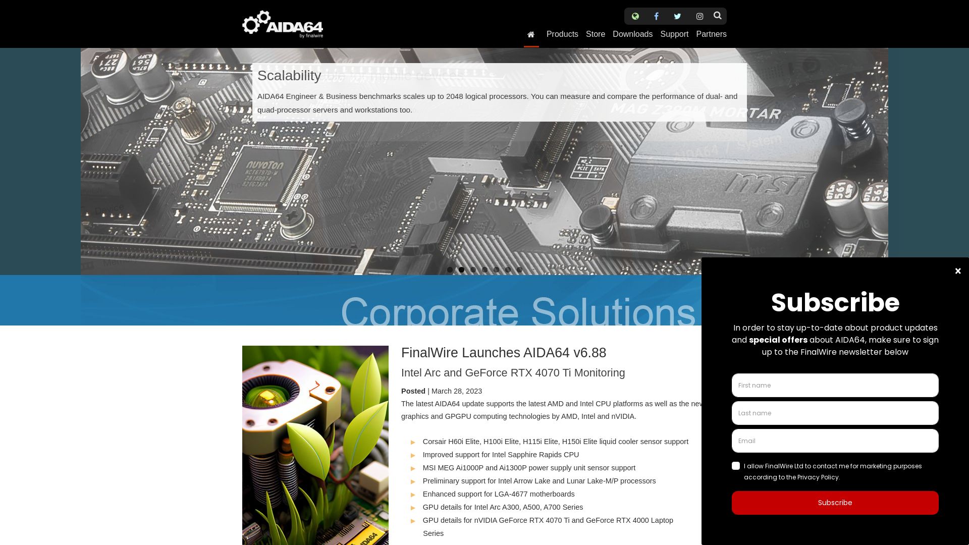 Webseitenstatus aida64.com ist   ONLINE