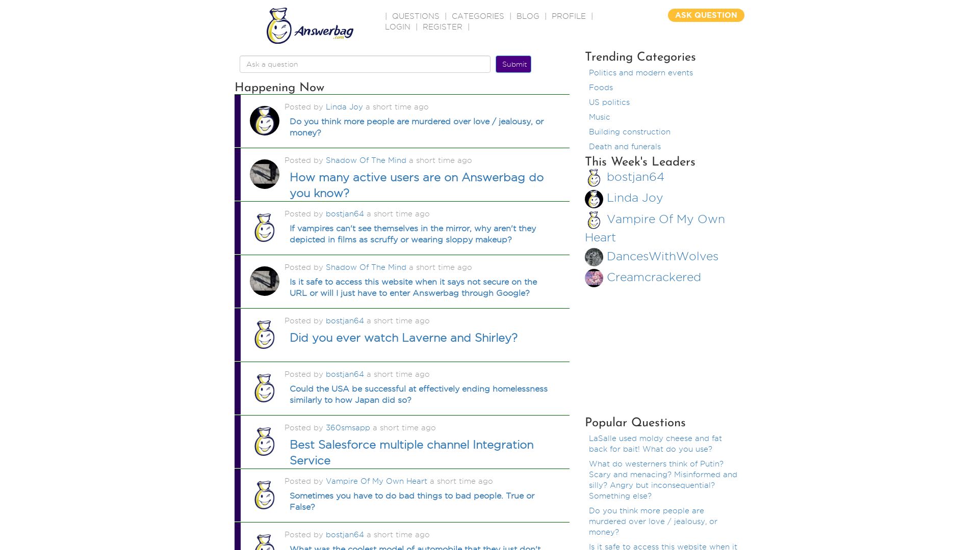 Webseitenstatus answerbag.com ist   ONLINE