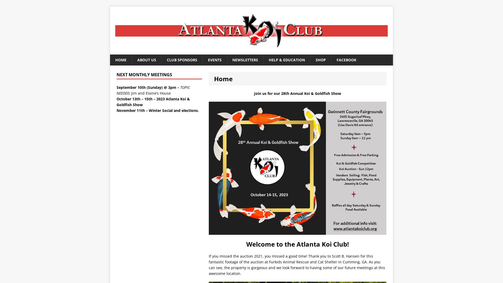 Webseitenstatus atlantakoiclub.org ist   ONLINE