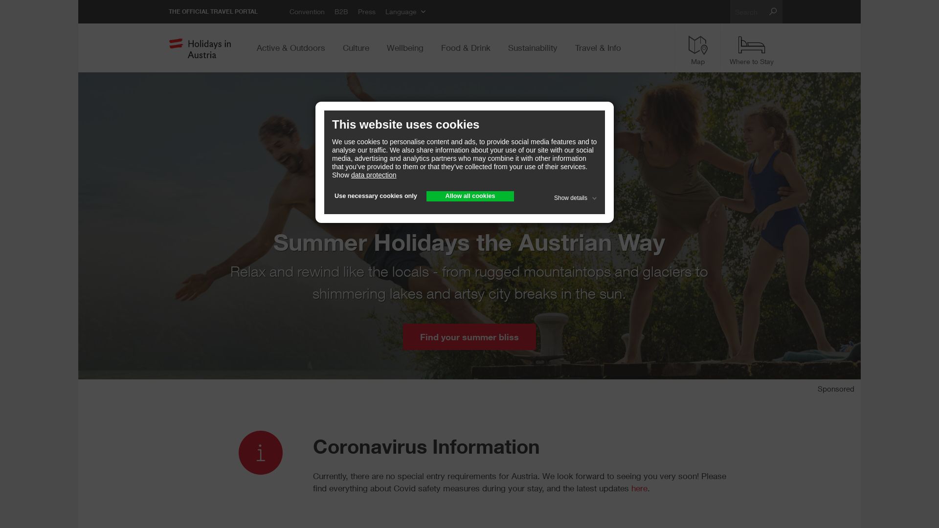 Webseitenstatus austria.info ist   ONLINE