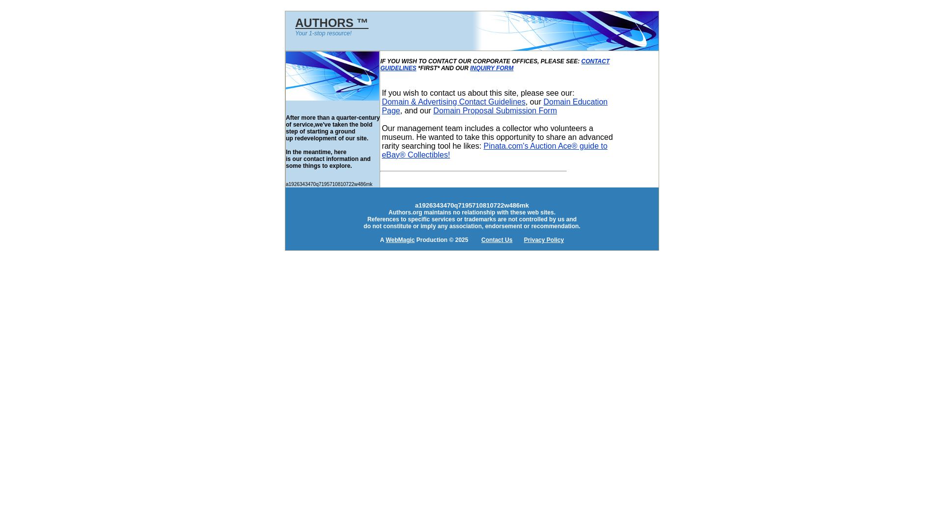 Webseitenstatus authors.org ist   ONLINE