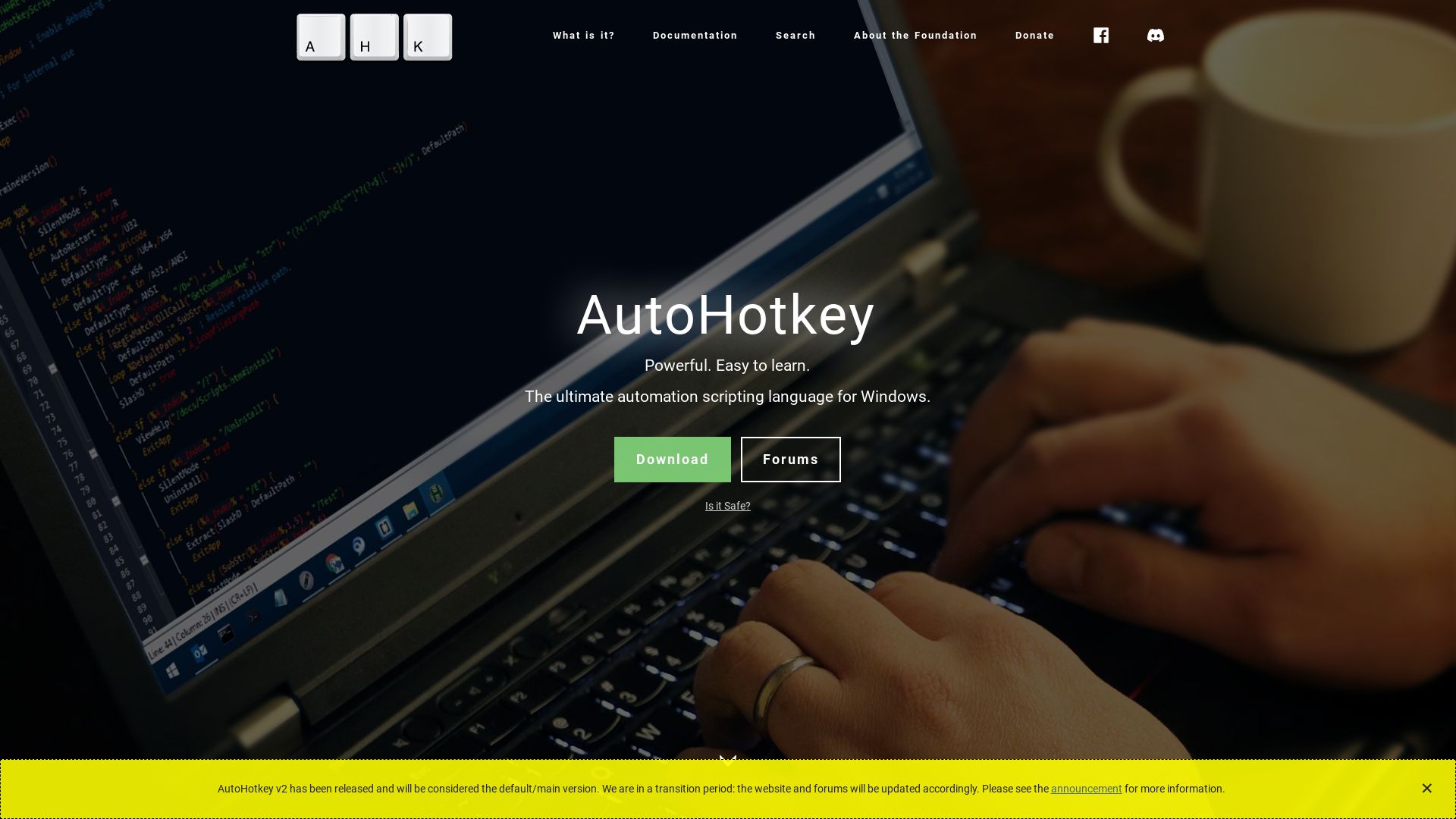 Webseitenstatus autohotkey.com ist   ONLINE