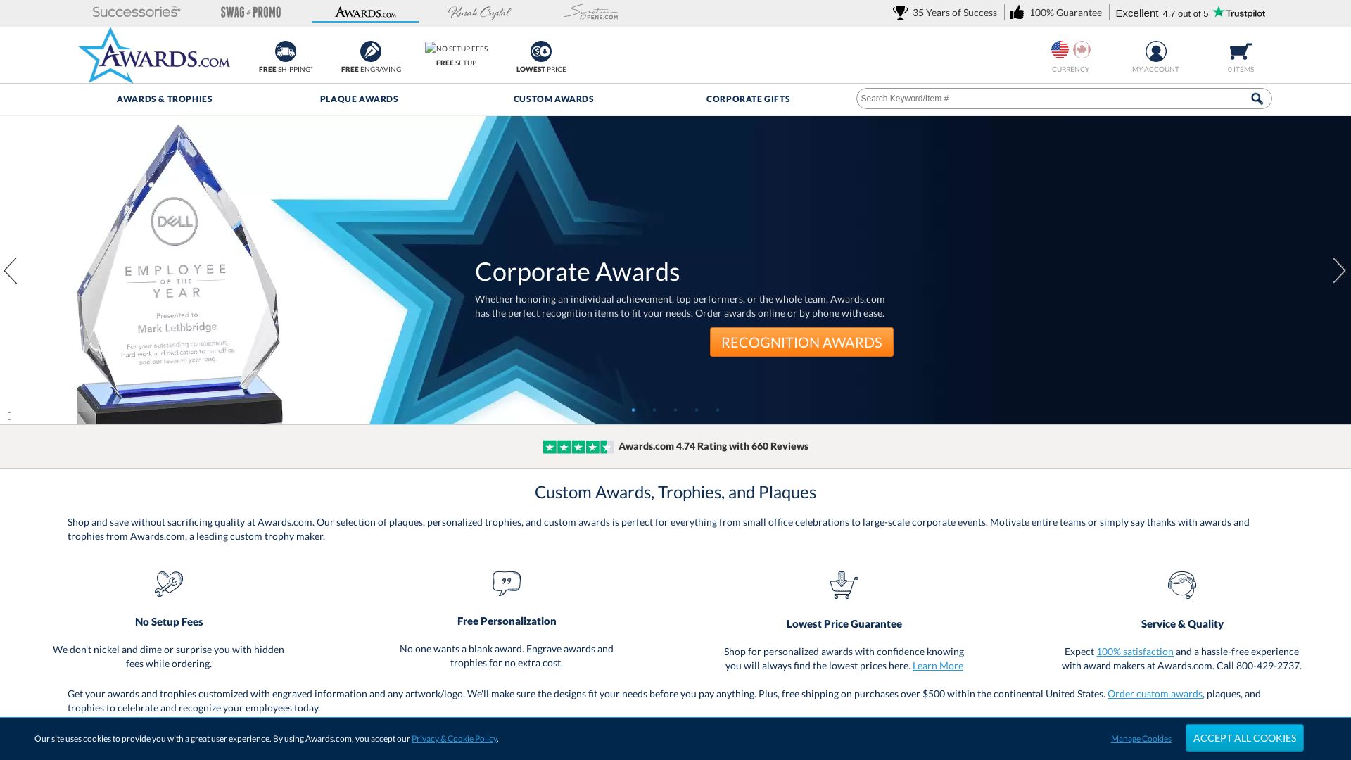 Webseitenstatus awards.com ist   ONLINE