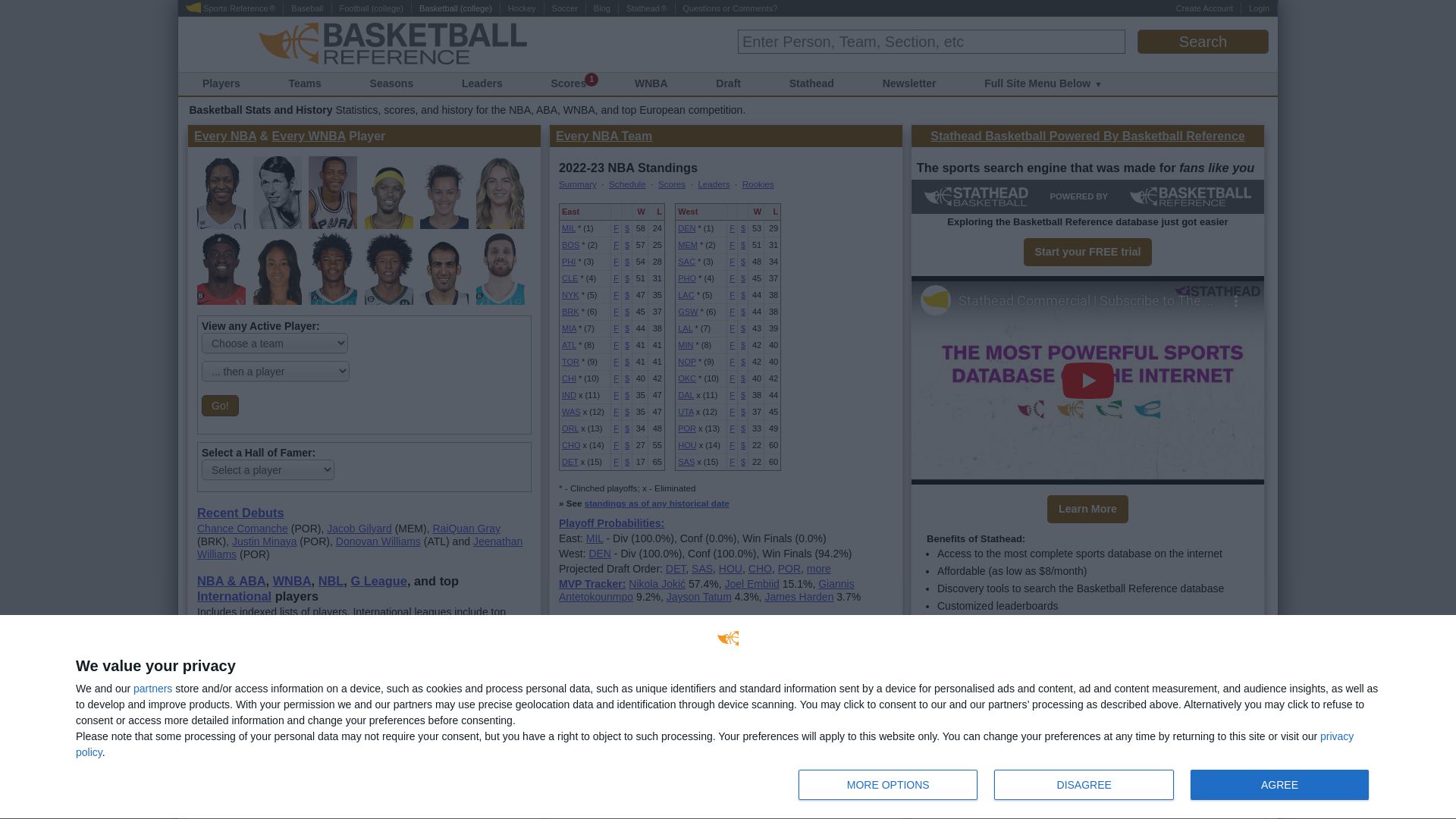 Webseitenstatus basketball-reference.com ist   ONLINE