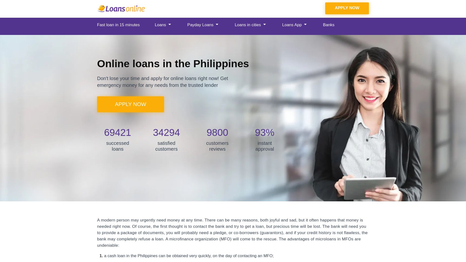 Webseitenstatus bestloanonline.com ist   ONLINE