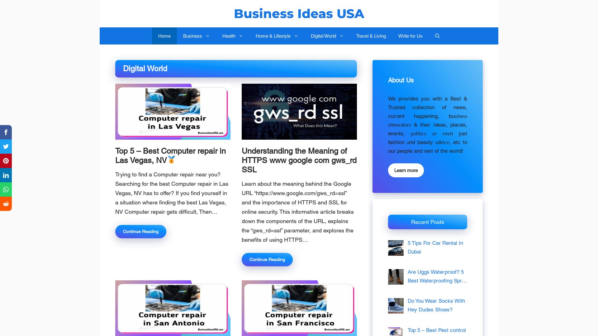Webseitenstatus businessideasusa.com ist   ONLINE
