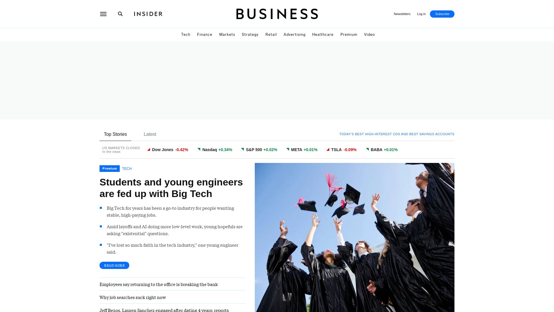 Webseitenstatus businessinsider.co.za ist   ONLINE