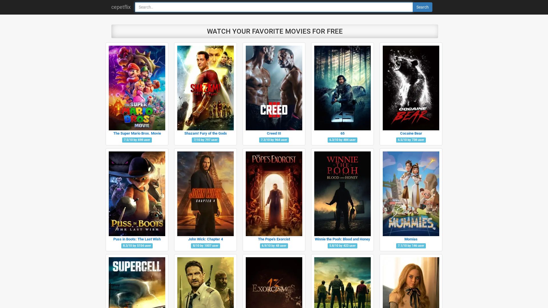 Webseitenstatus cepetflix.xyz ist   ONLINE