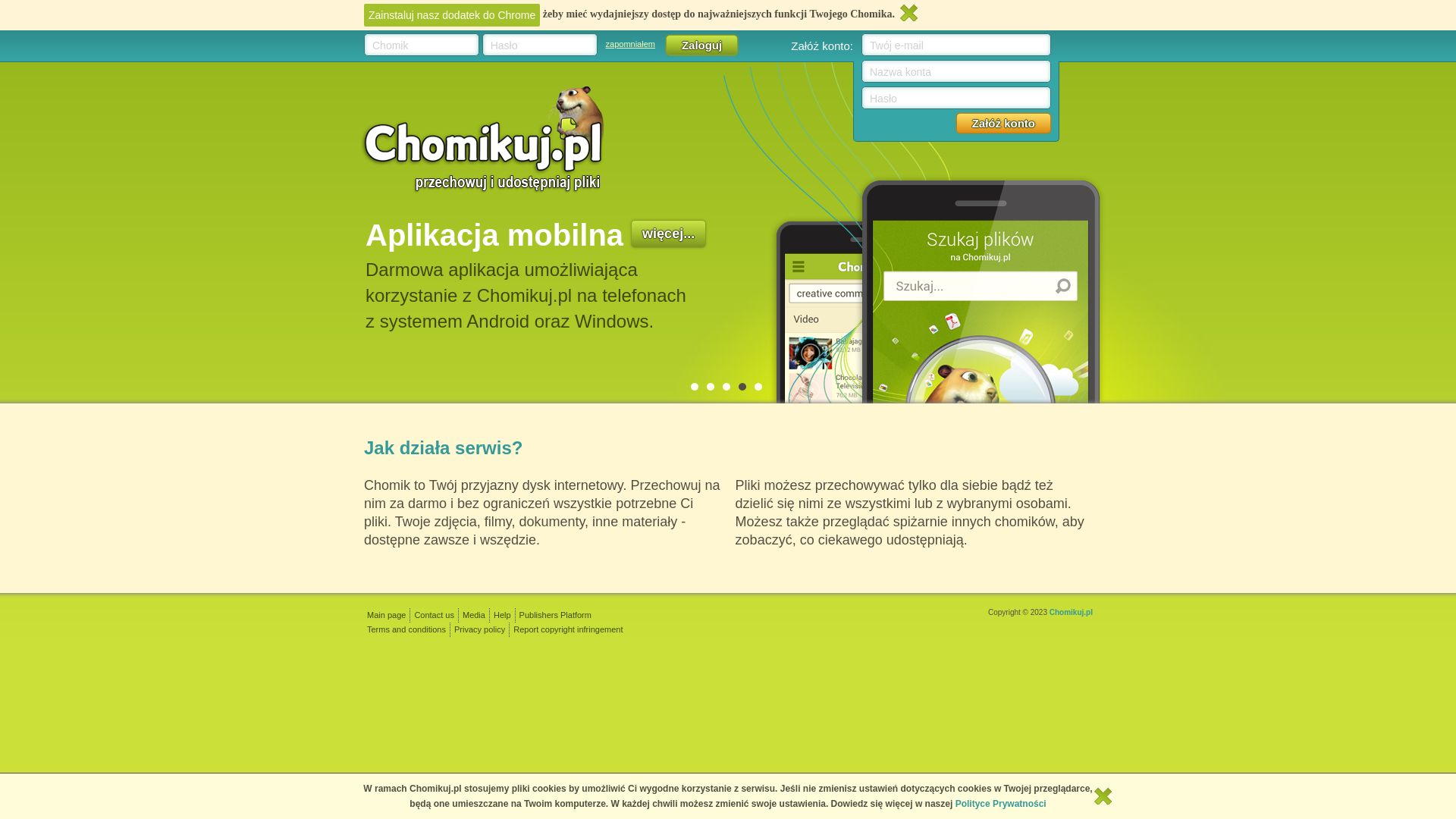 Webseitenstatus chomikuj.pl ist   ONLINE