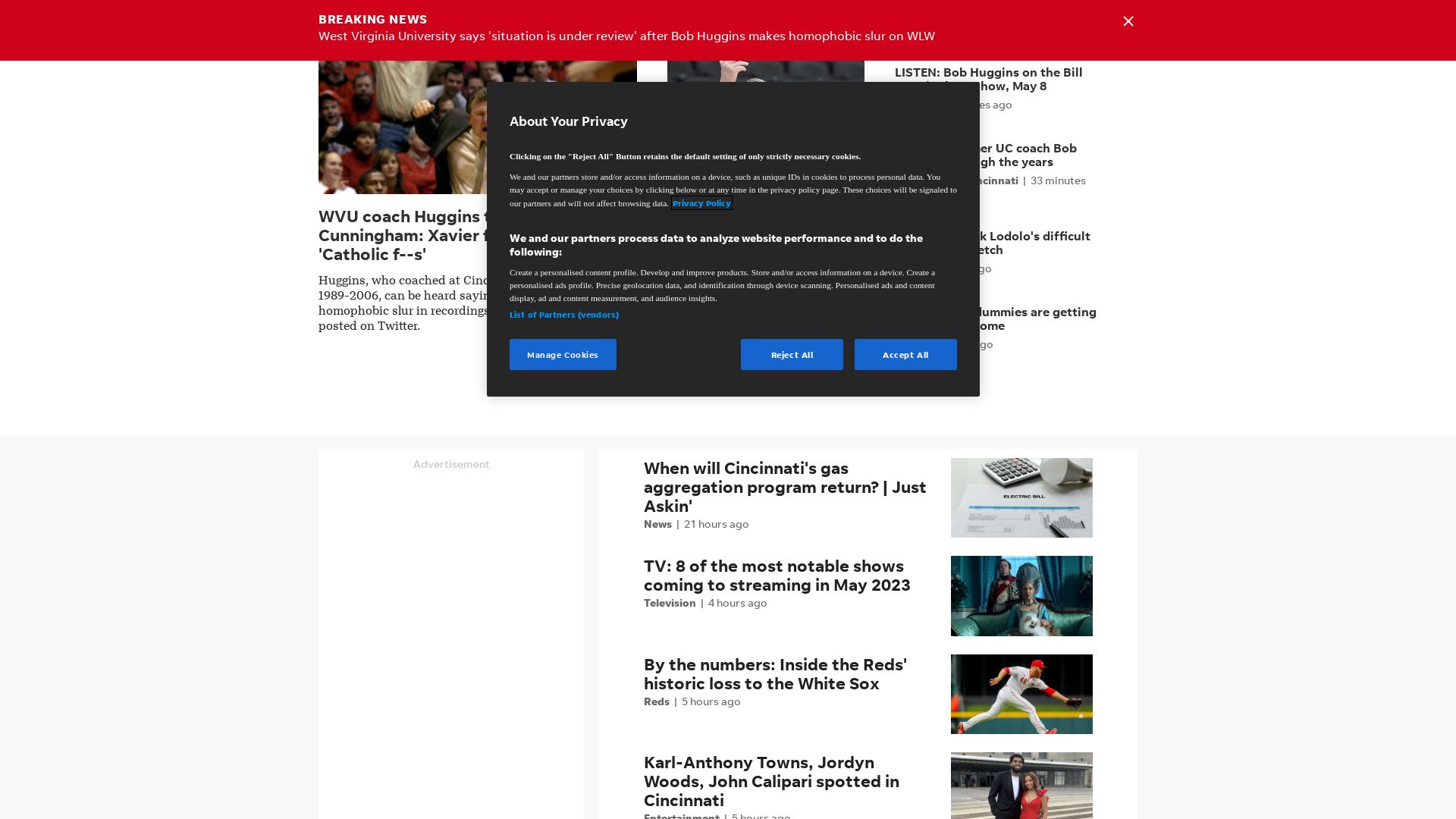 Webseitenstatus cincinnati.com ist   ONLINE