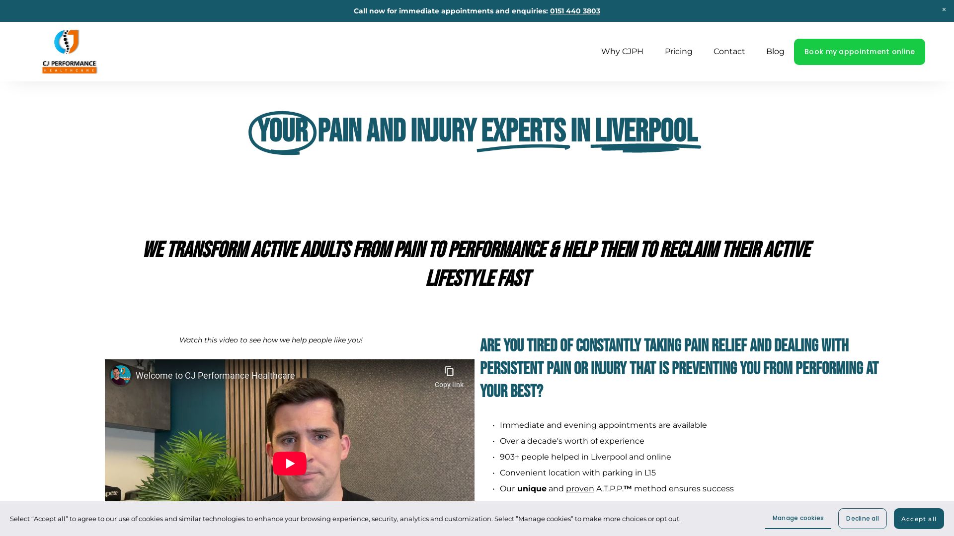 Webseitenstatus cjperformancehealthcare.co.uk ist   ONLINE