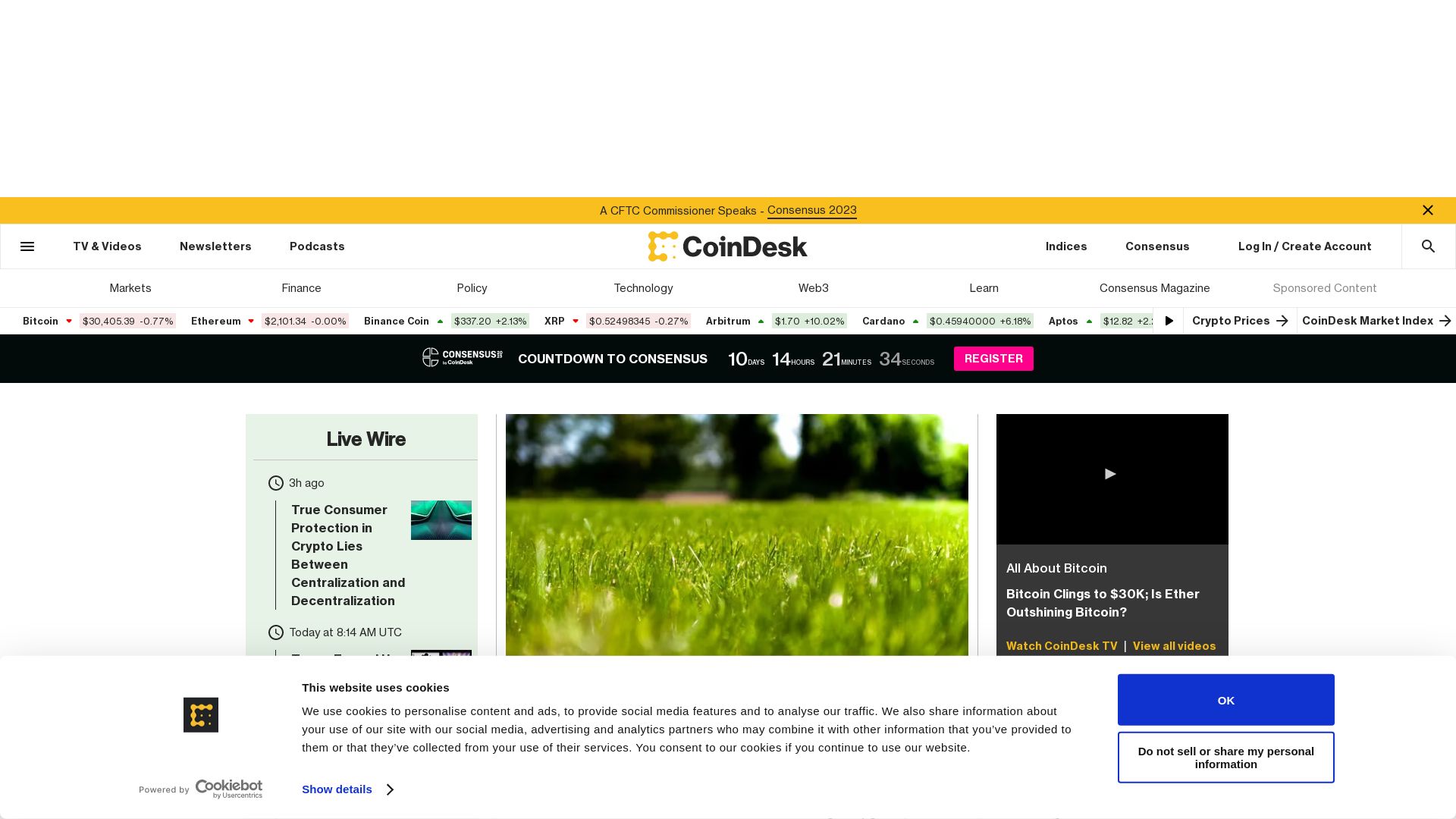 Webseitenstatus coindesk.com ist   ONLINE