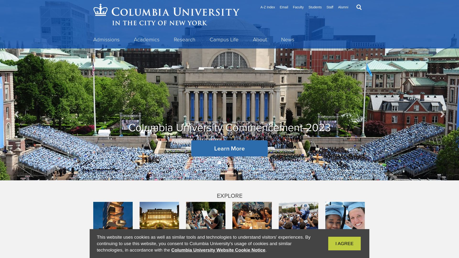 Webseitenstatus columbia.edu ist   ONLINE
