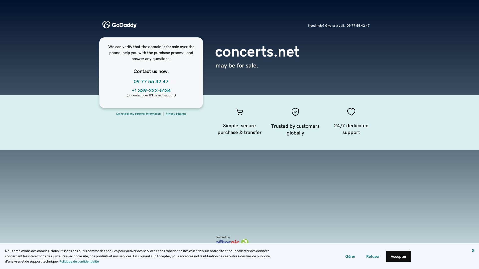 Webseitenstatus concerts.net ist   ONLINE
