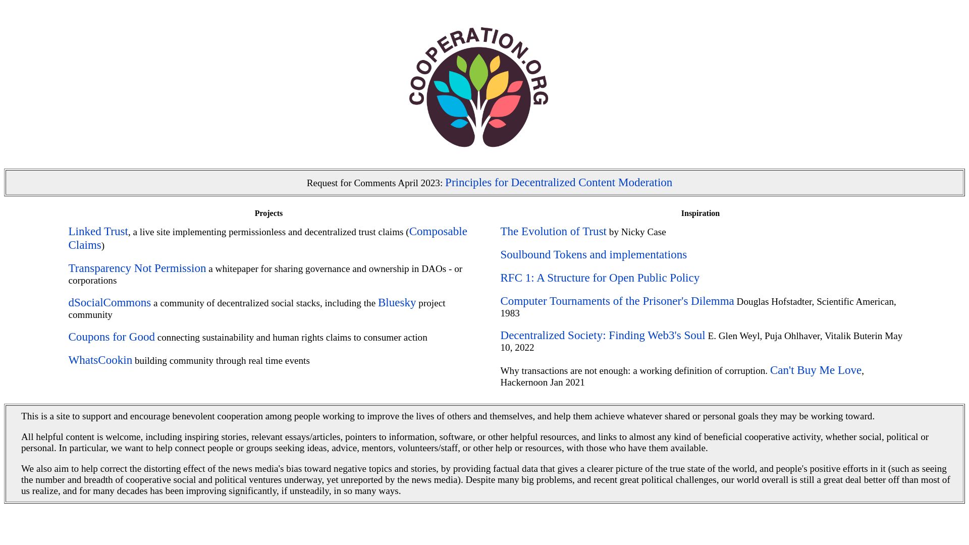 Webseitenstatus cooperation.org ist   ONLINE