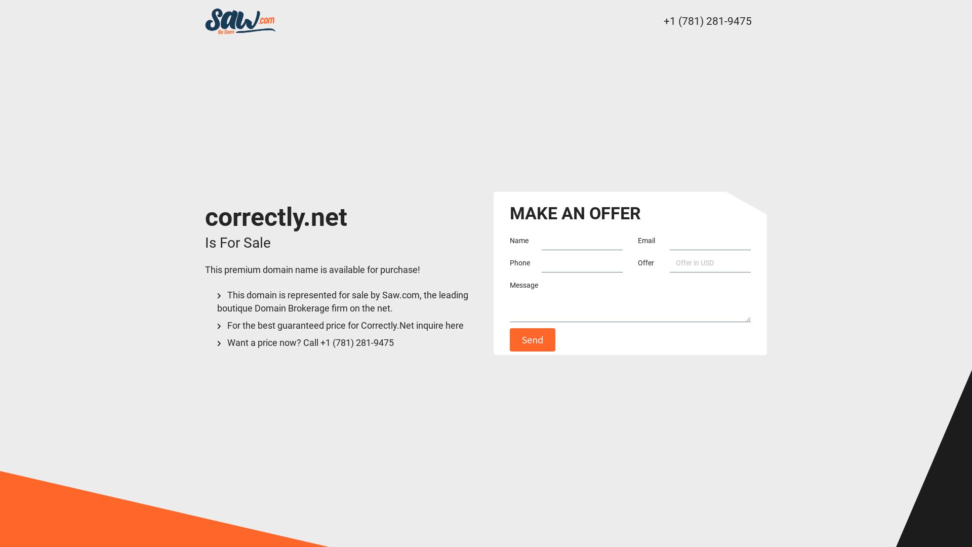 Webseitenstatus correctly.net ist   ONLINE