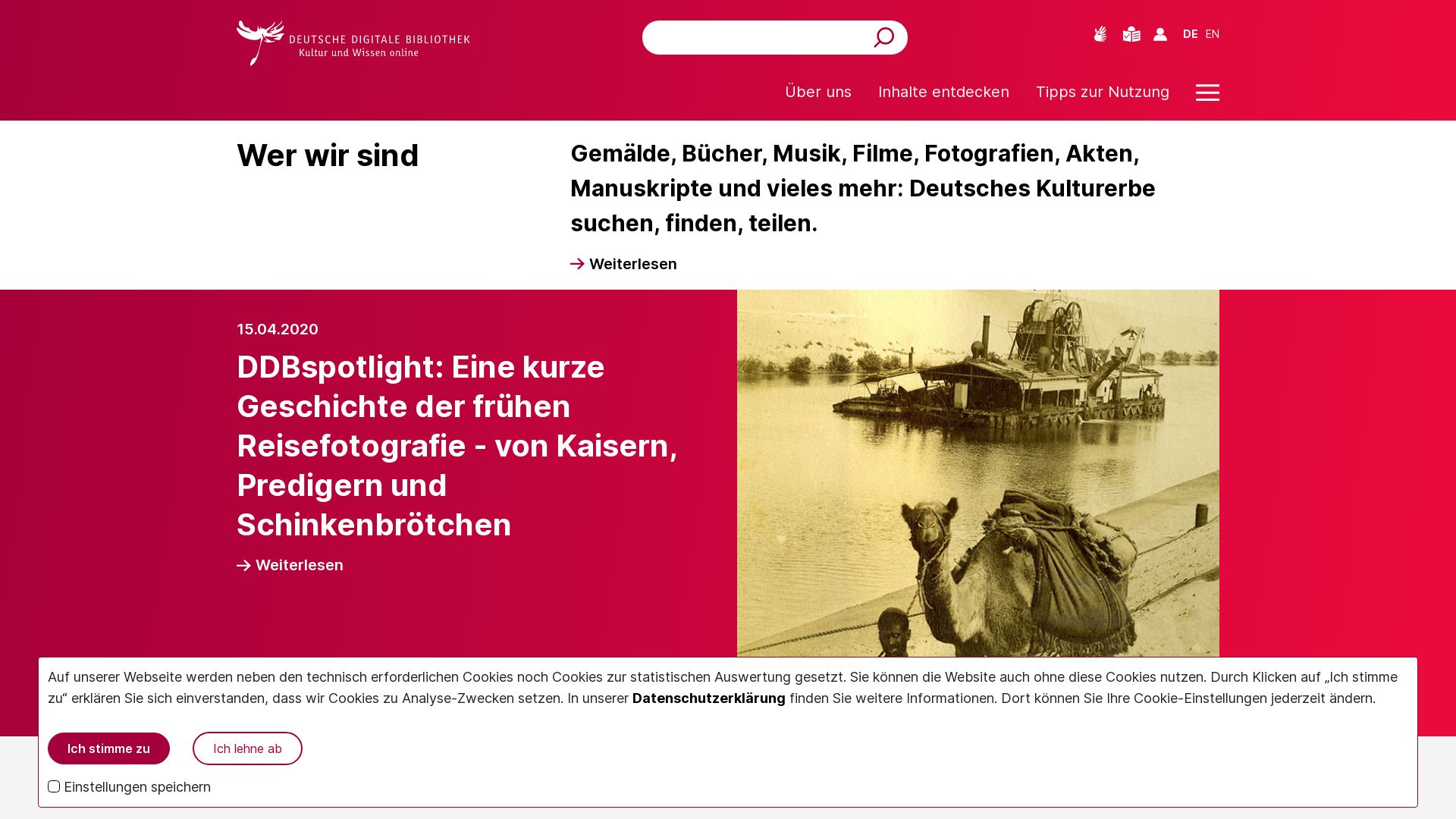 Webseitenstatus deutsche-digitale-bibliothek.de ist   ONLINE