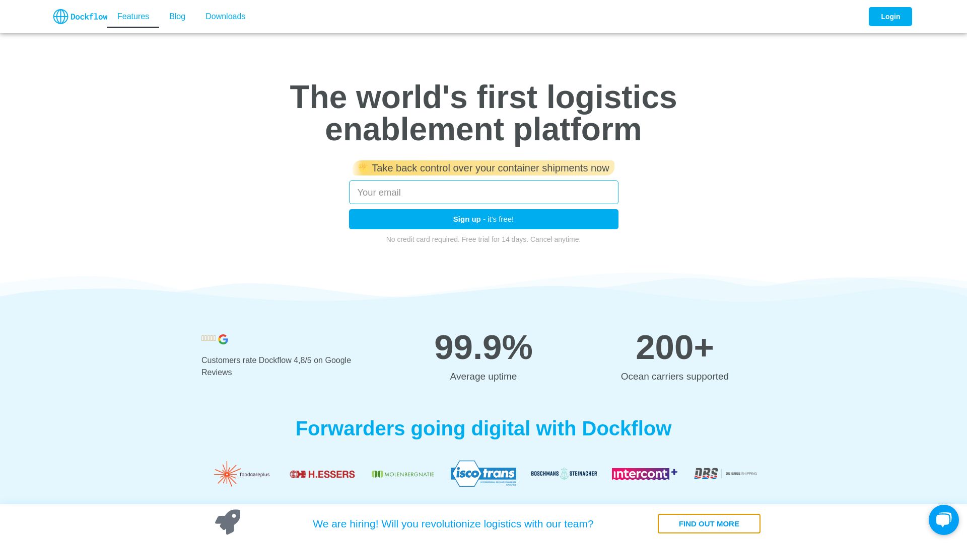 Webseitenstatus dockflow.com ist   ONLINE