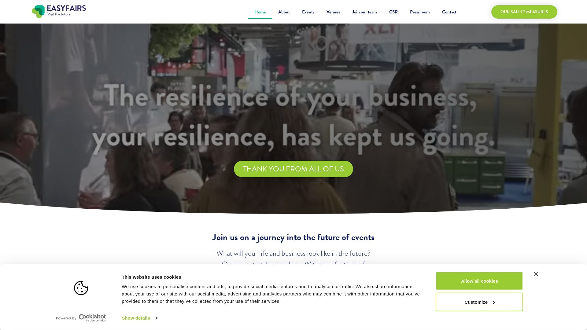 Webseitenstatus easyfairs.com ist   ONLINE