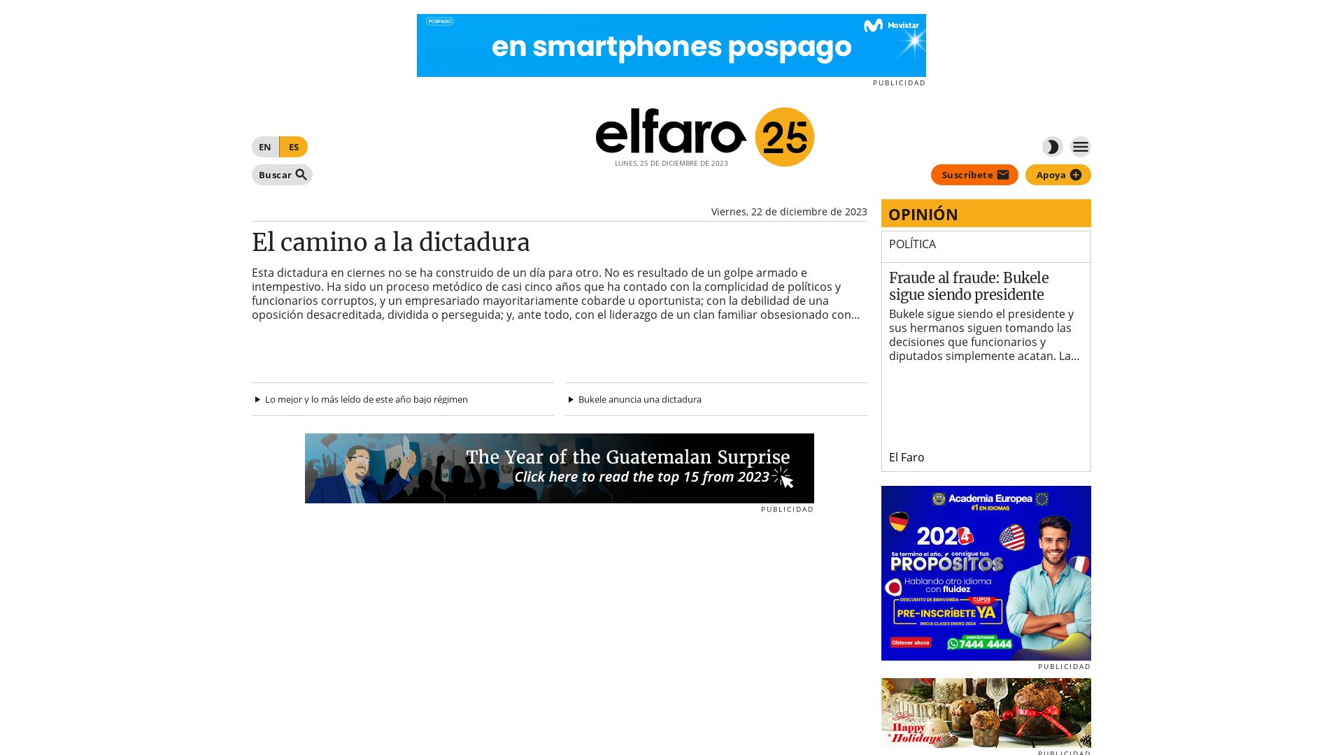 Webseitenstatus elfaro.net ist   ONLINE