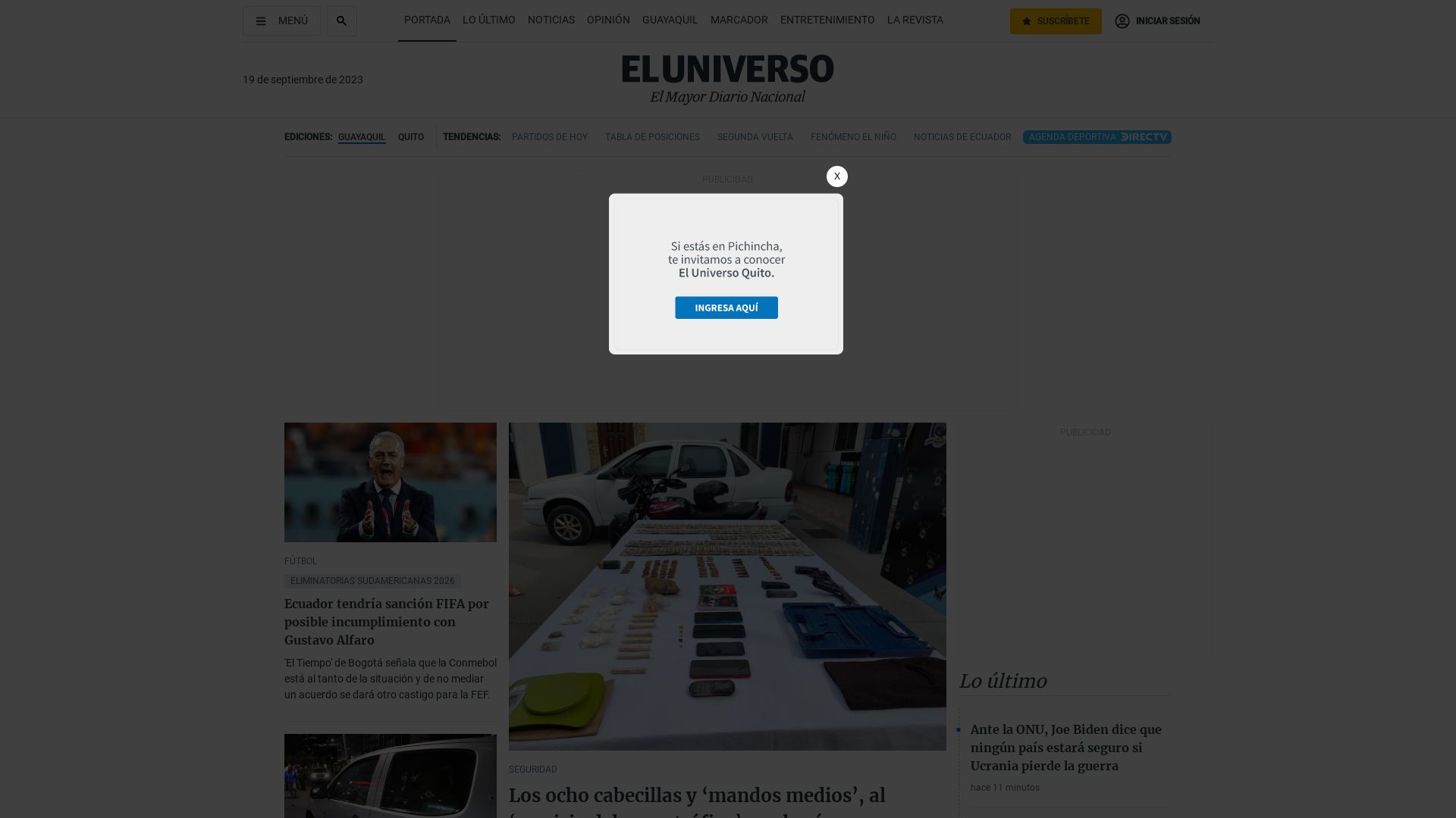 Webseitenstatus eluniverso.com ist   ONLINE