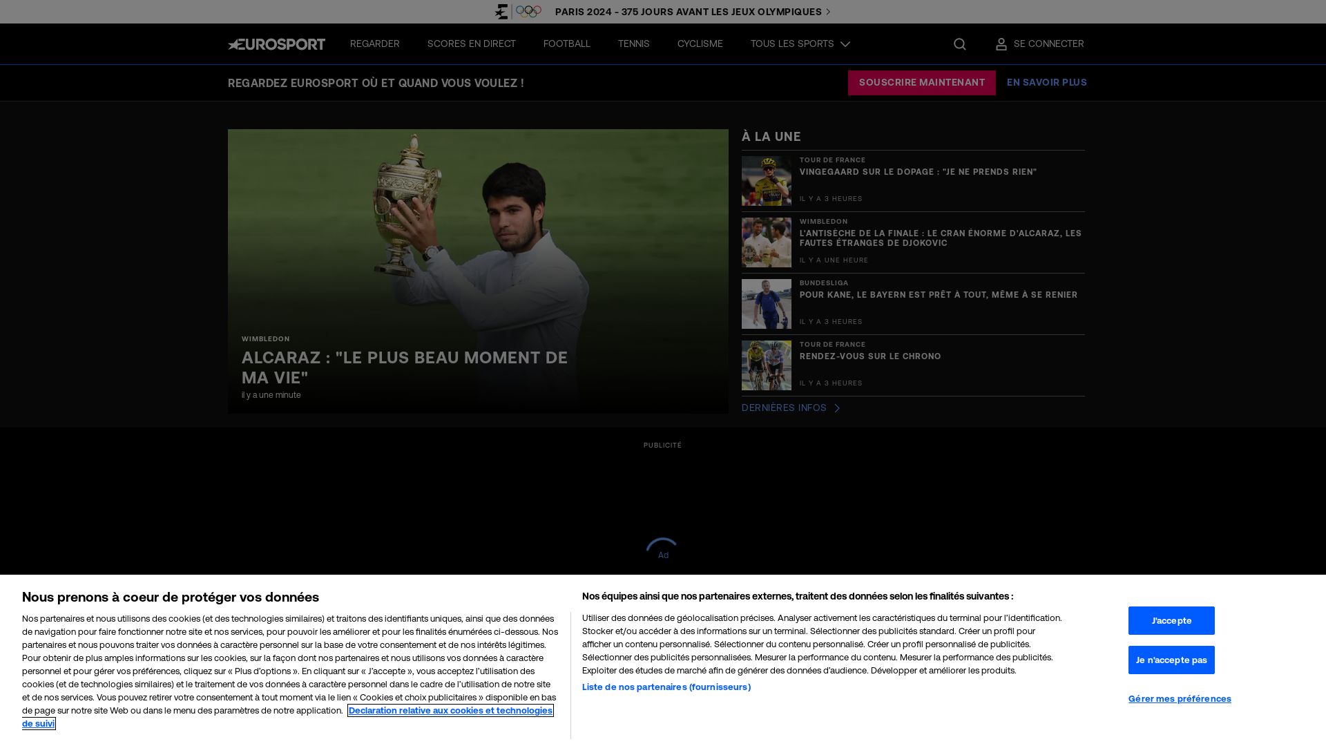 Webseitenstatus eurosport.fr ist   ONLINE