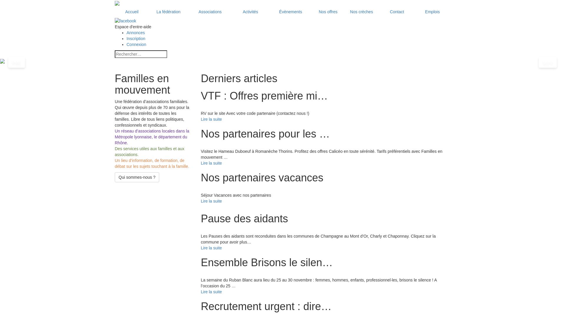 Webseitenstatus famillesenmouvement.fr ist   ONLINE