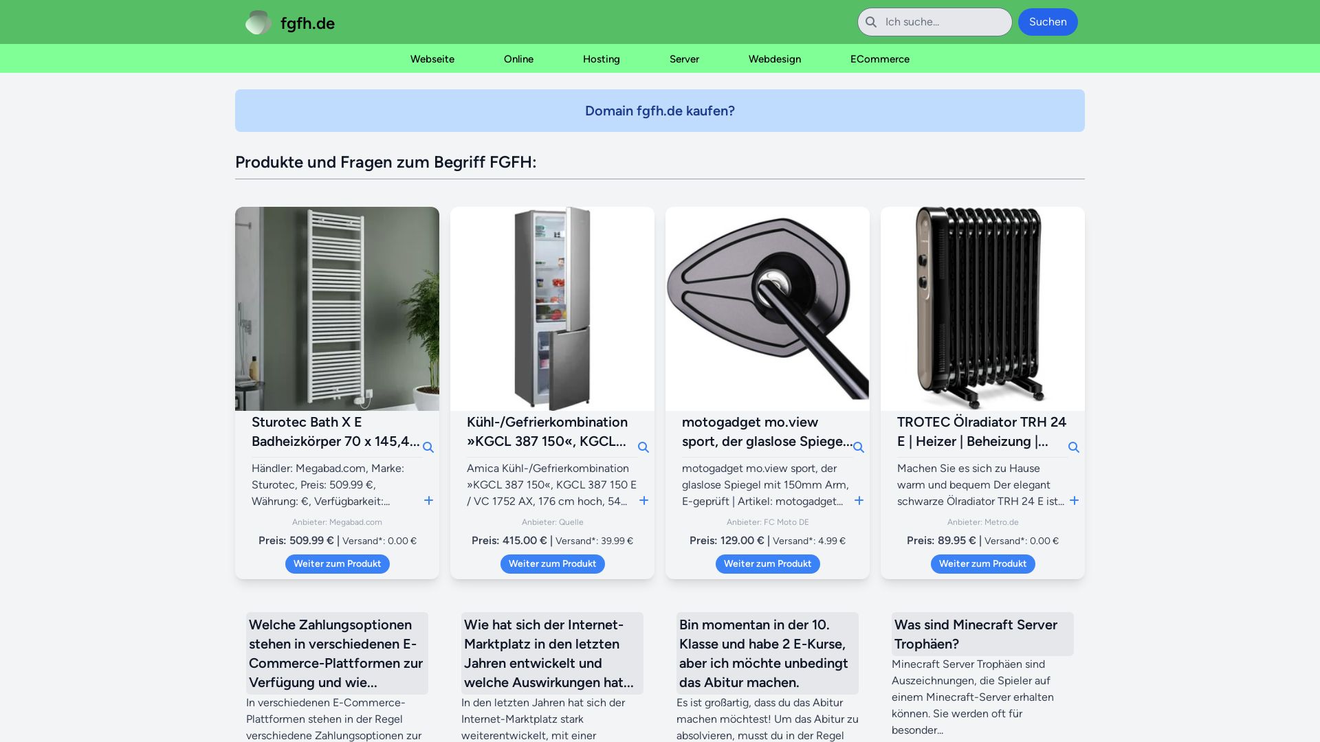 Webseitenstatus fgfh.de ist   ONLINE
