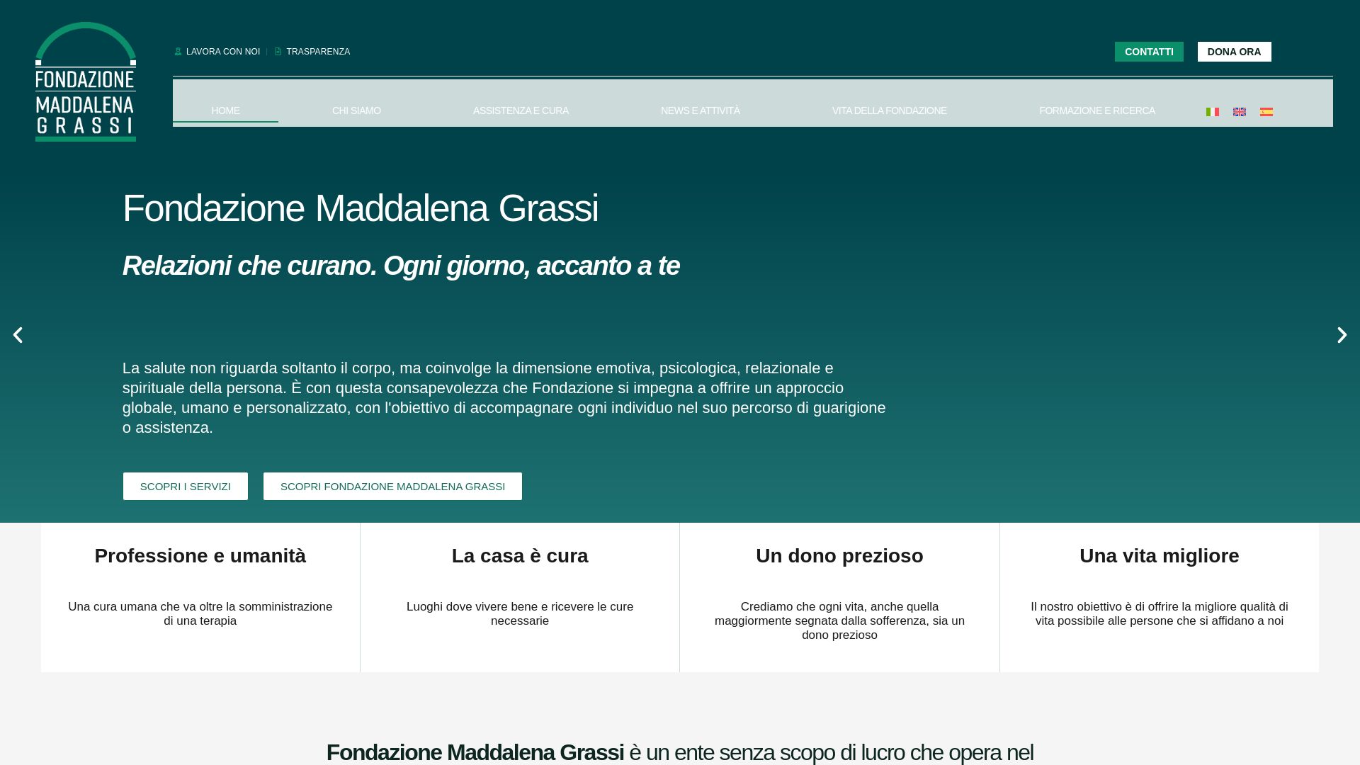 Webseitenstatus fondazionemaddalenagrassi.it ist   ONLINE