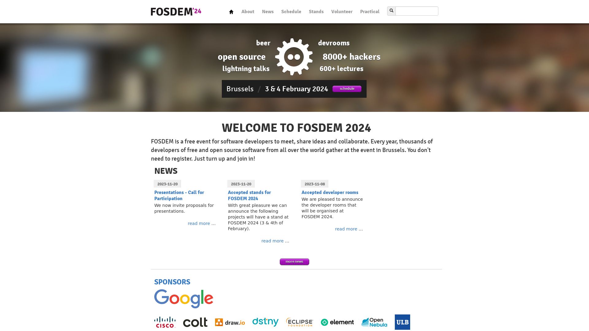 Webseitenstatus fosdem.org ist   ONLINE