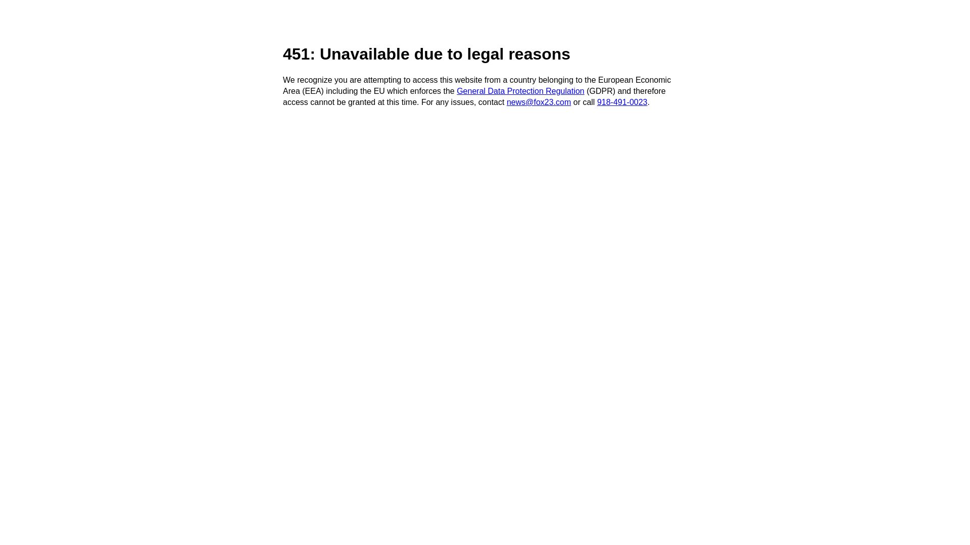 Webseitenstatus fox23.com ist   ONLINE