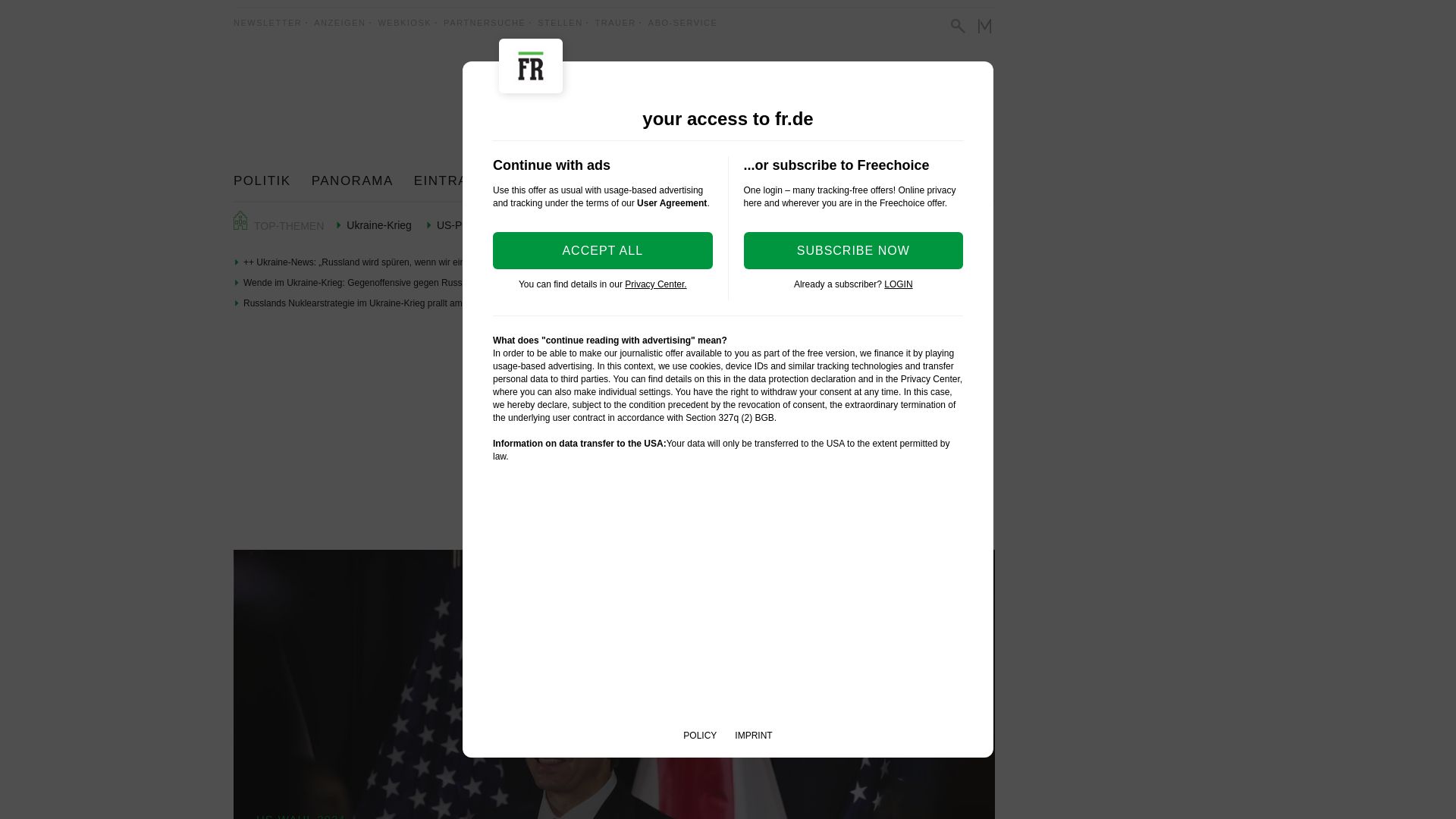 Webseitenstatus fr-online.de ist   ONLINE
