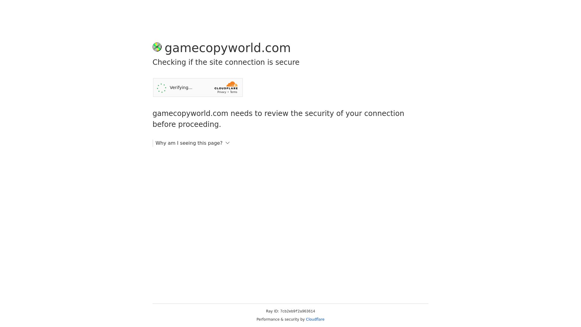 Webseitenstatus gamecopyworld.com ist   ONLINE