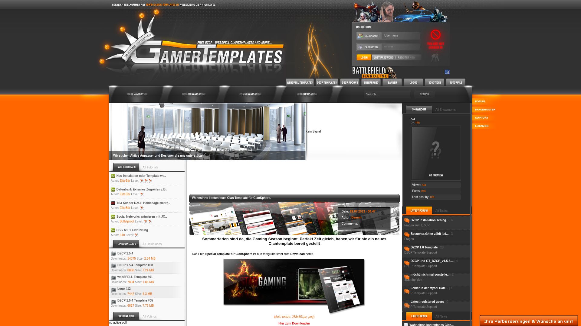Webseitenstatus gamer-templates.de ist   ONLINE