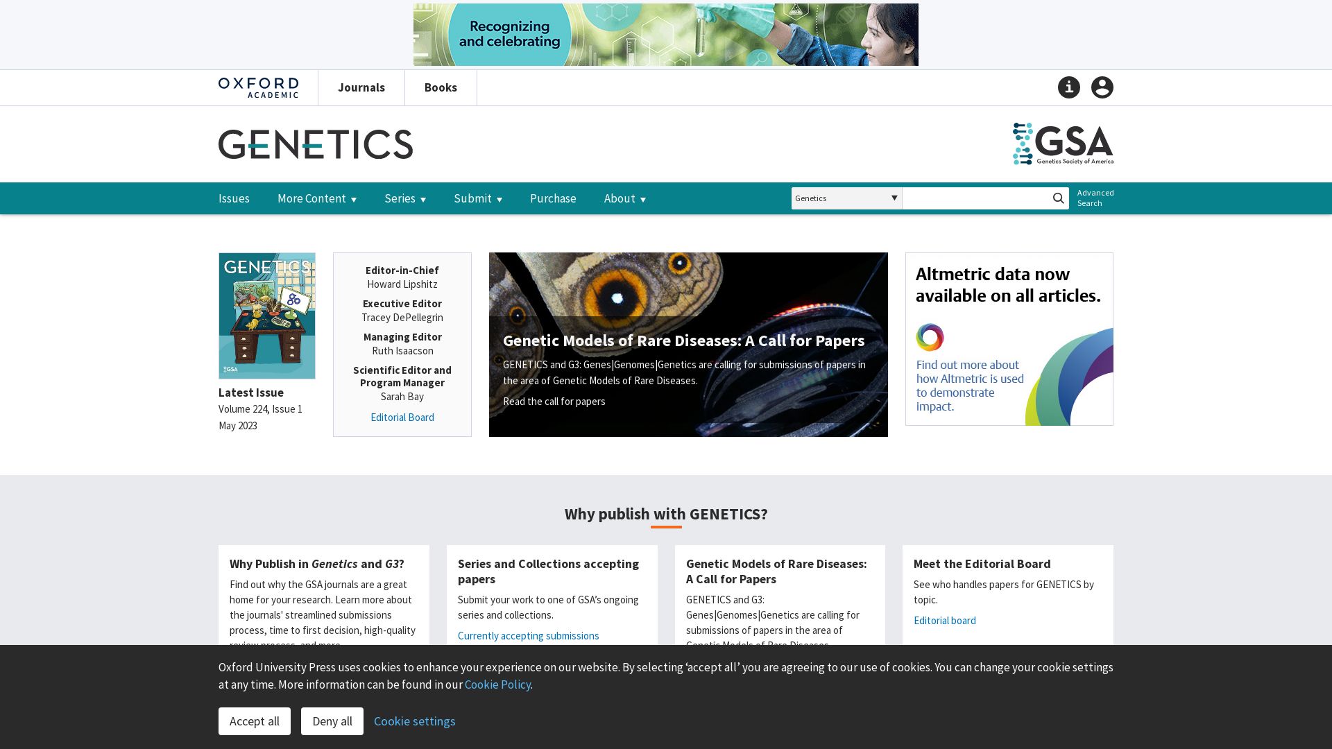 Webseitenstatus genetics.org ist   ONLINE
