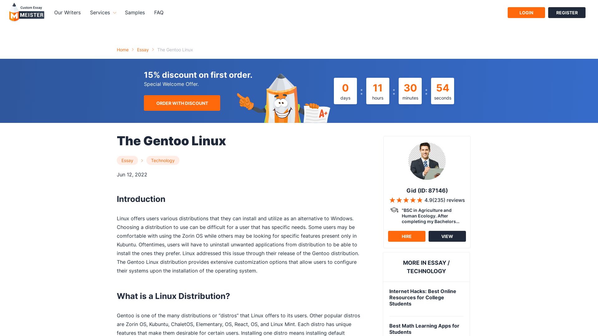Webseitenstatus gentoo-wiki.com ist   ONLINE