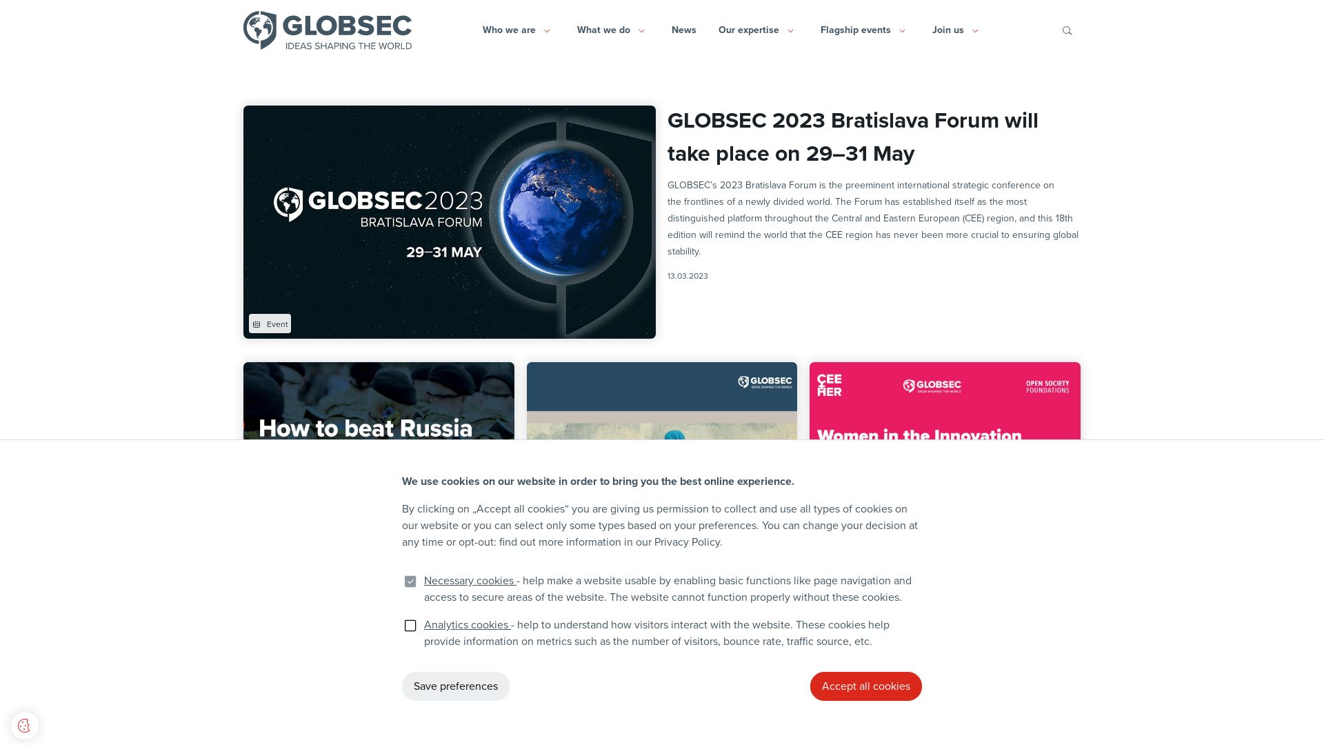 Webseitenstatus globsec.org ist   ONLINE