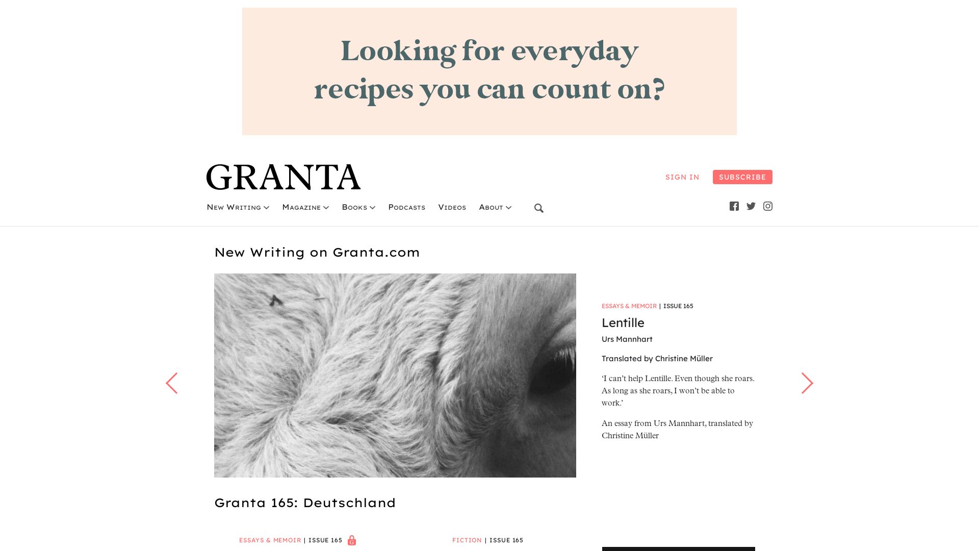 Webseitenstatus granta.com ist   ONLINE