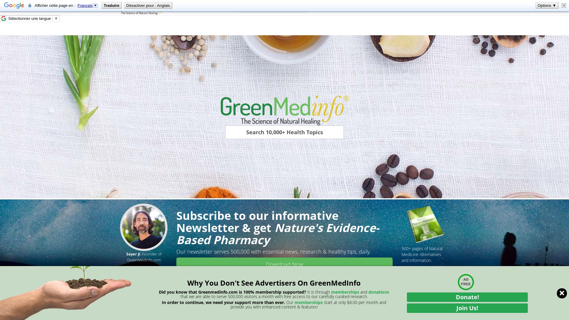 Webseitenstatus greenmedinfo.com ist   ONLINE