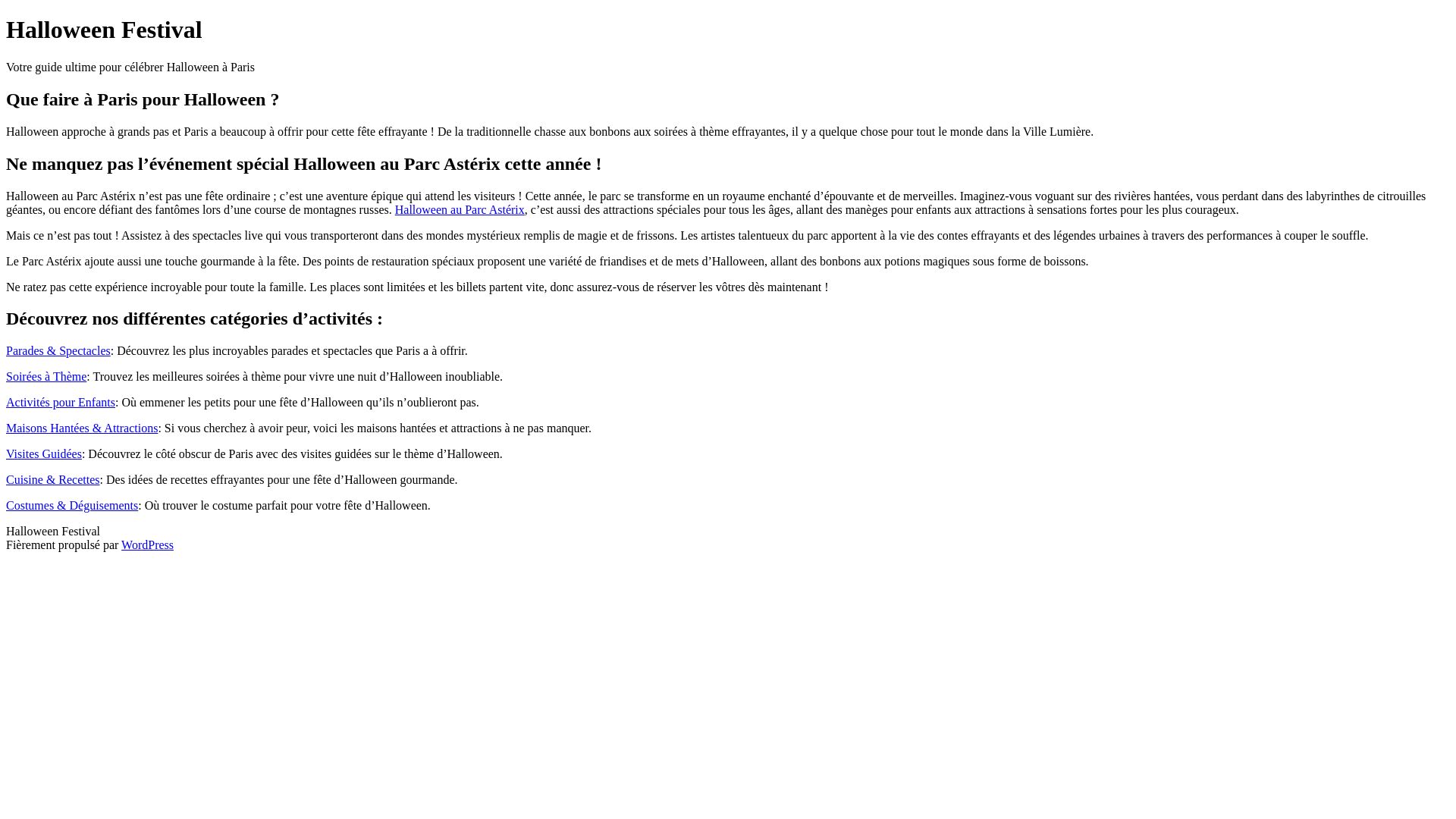 Webseitenstatus halloweenfestival.fr ist   ONLINE