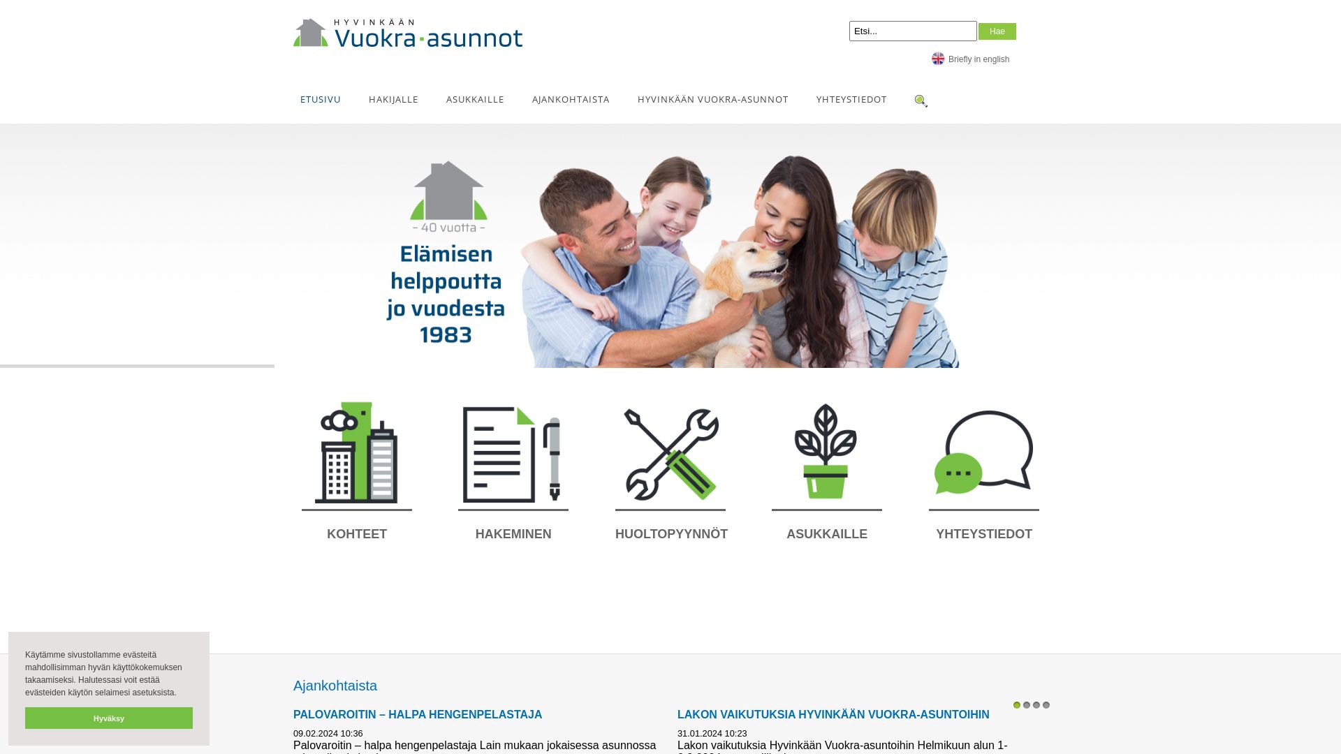 Webseitenstatus hyva.fi ist   ONLINE