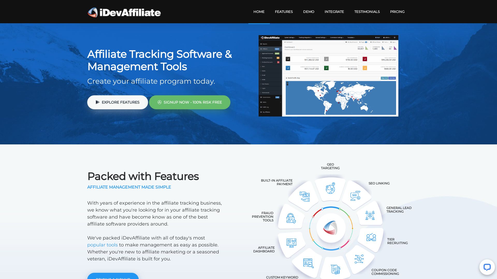 Webseitenstatus idevaffiliate.com ist   ONLINE
