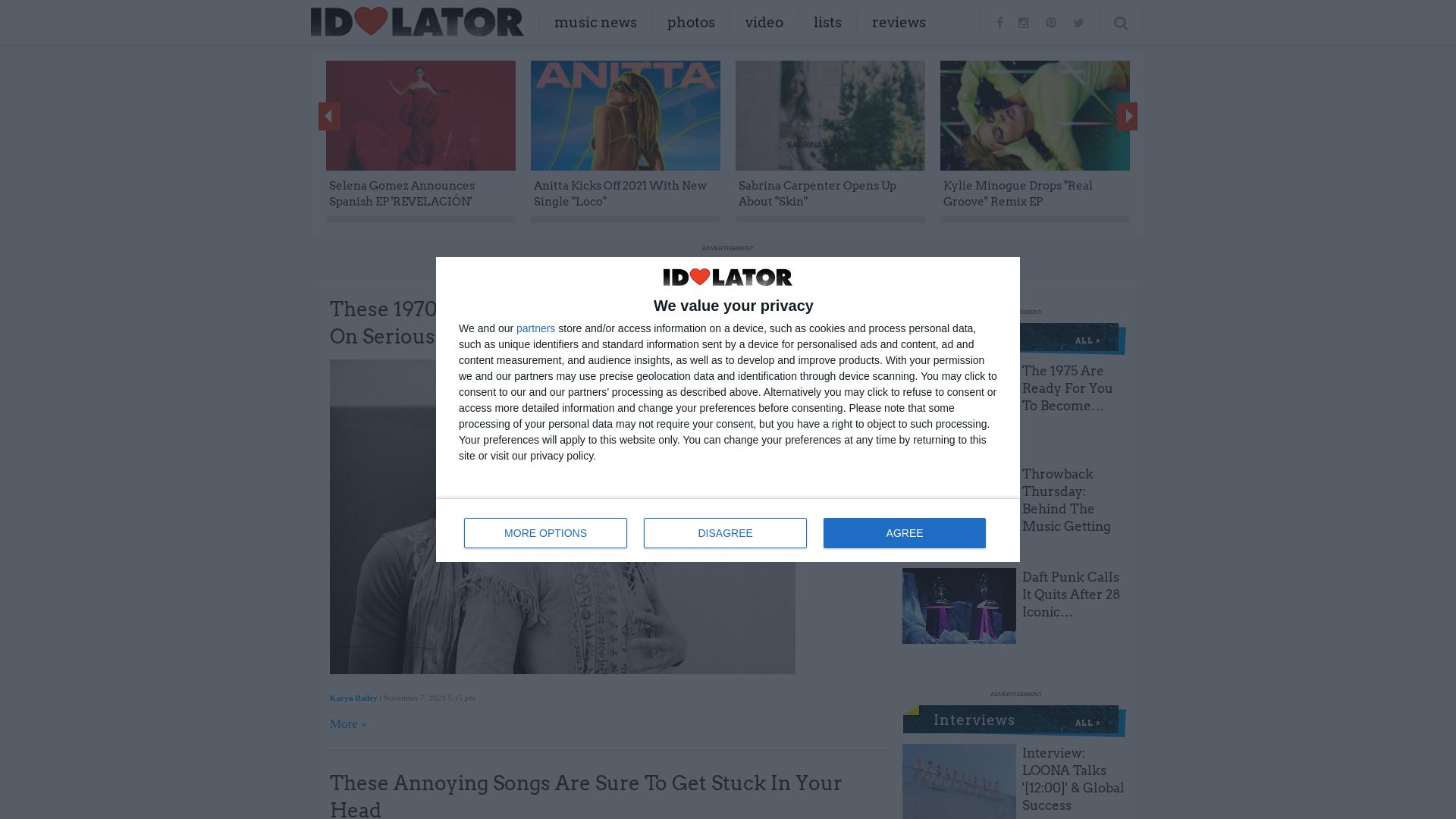 Webseitenstatus idolator.com ist   ONLINE