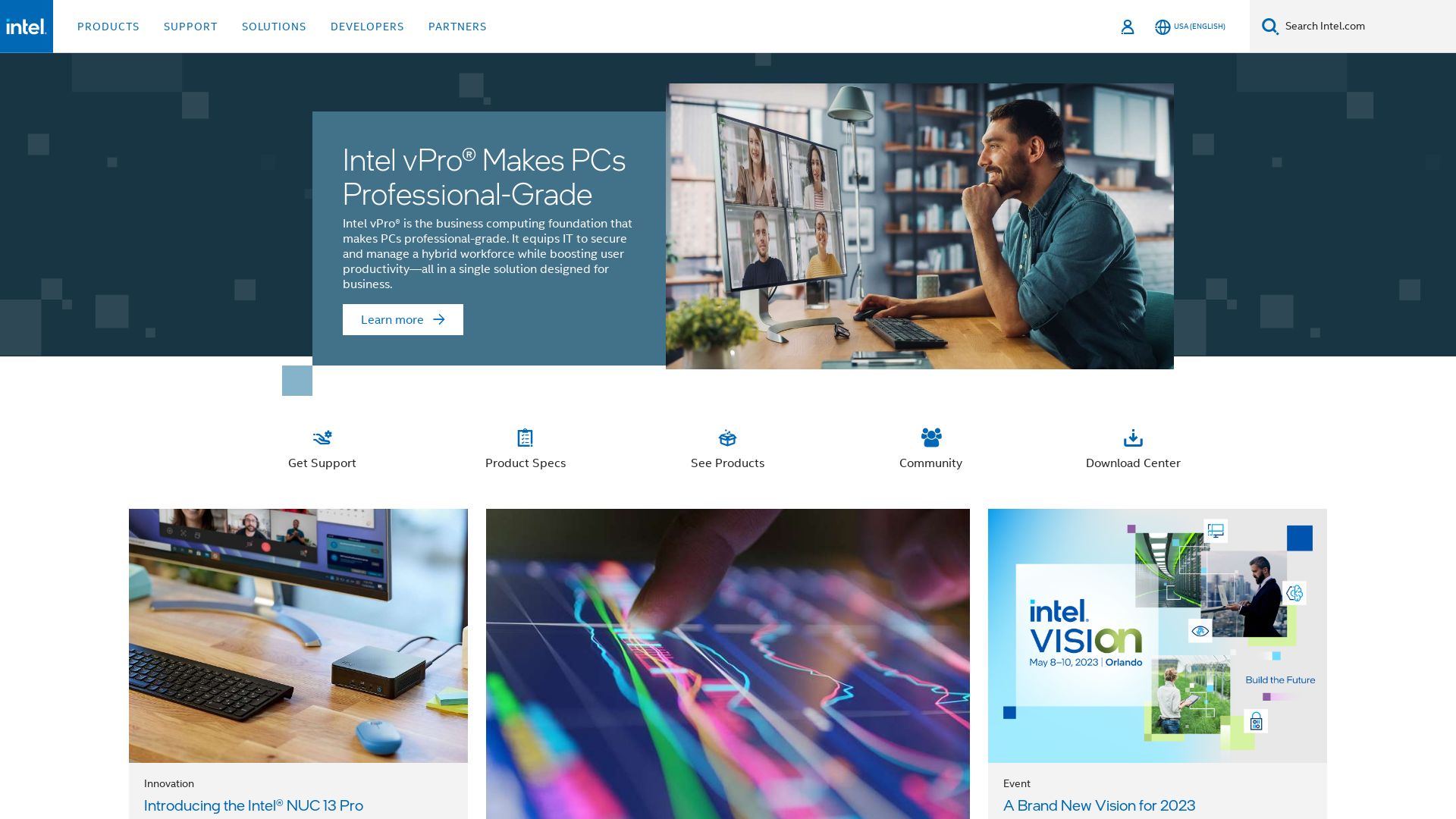 Webseitenstatus intel.com ist   ONLINE